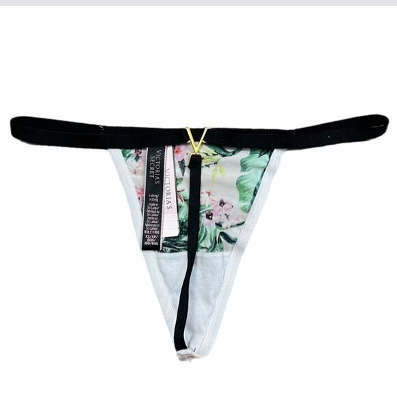 Victorias Secret Very Sexy V- Hardware Smooth Satiny V string panty multicolor M - Picture 3 of 7